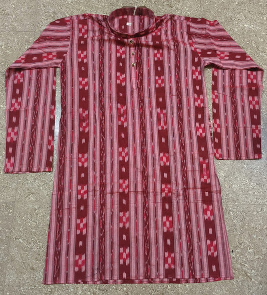 Royal Red Sambalpuri Kurta