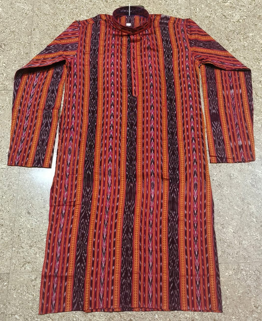 Red Sambalpuri Kurta
