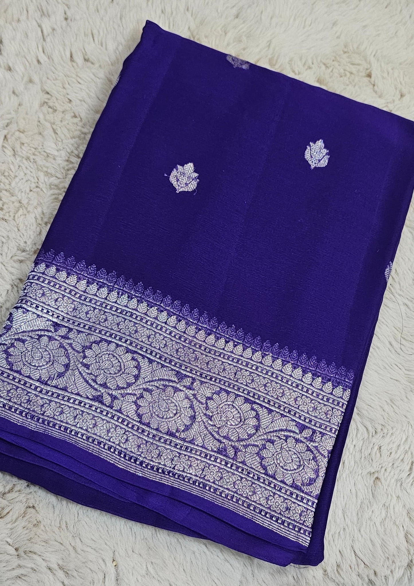 Khadi Chiffon Banarasi Saree