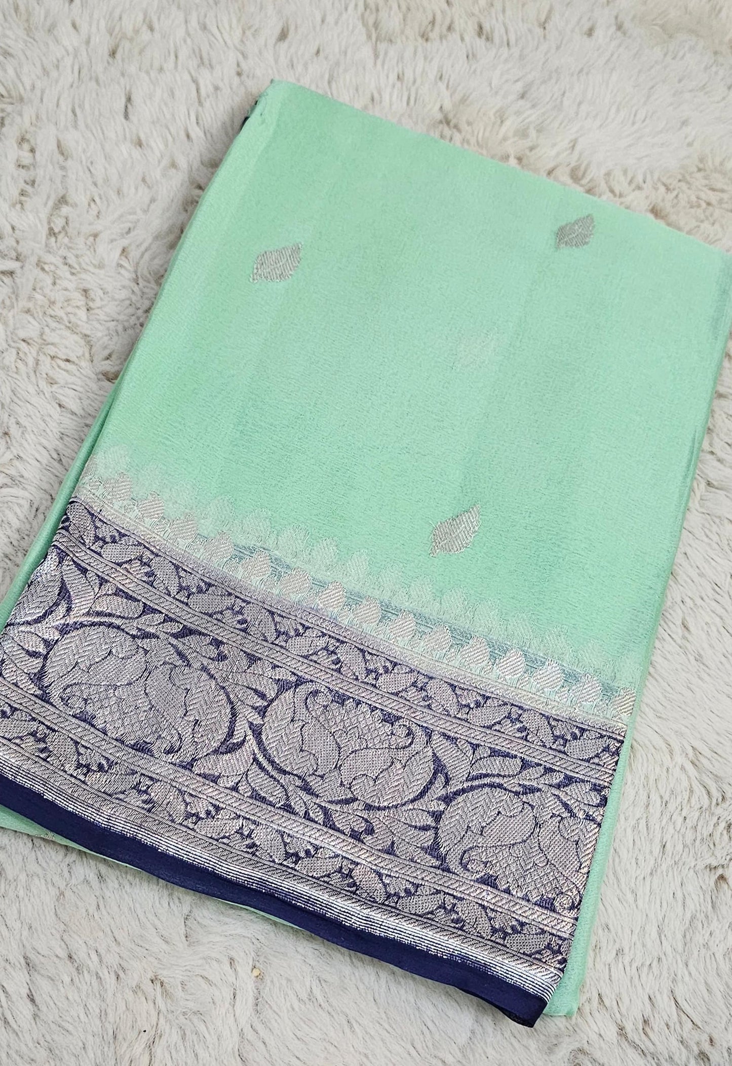 Khadi Chiffon Banarasi Saree