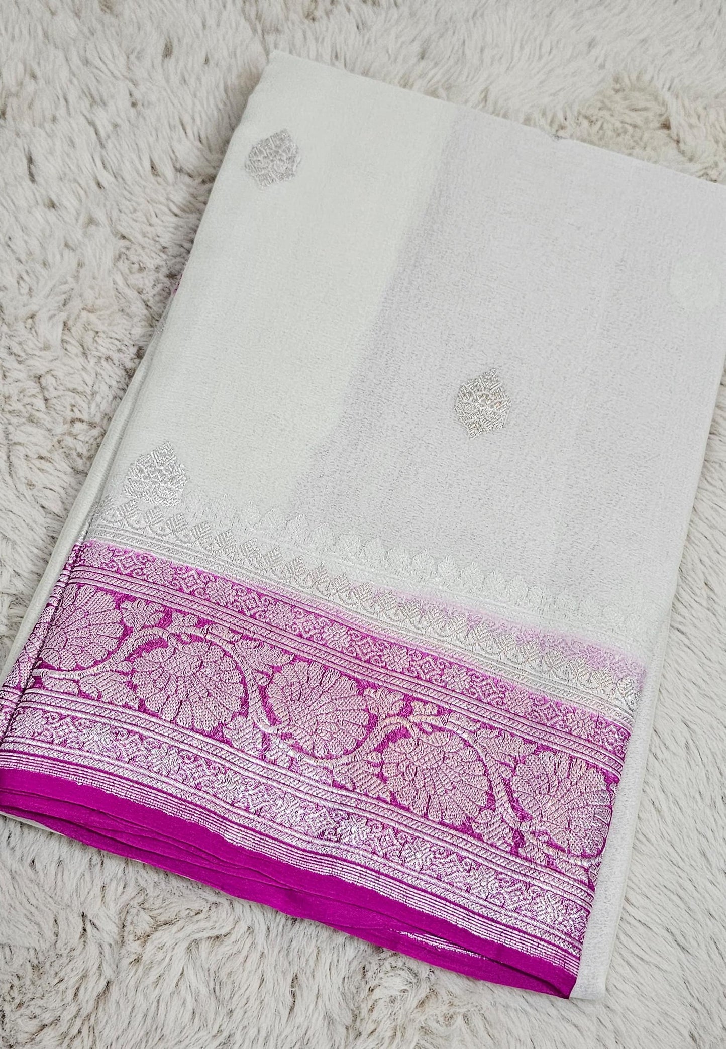 Khadi Chiffon Banarasi Saree