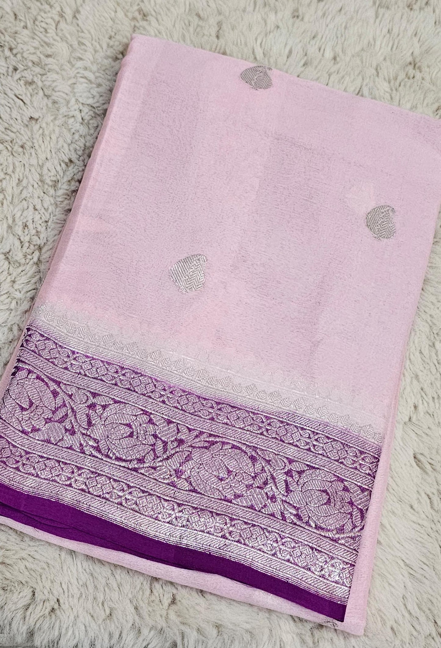 Khadi Chiffon Banarasi Saree