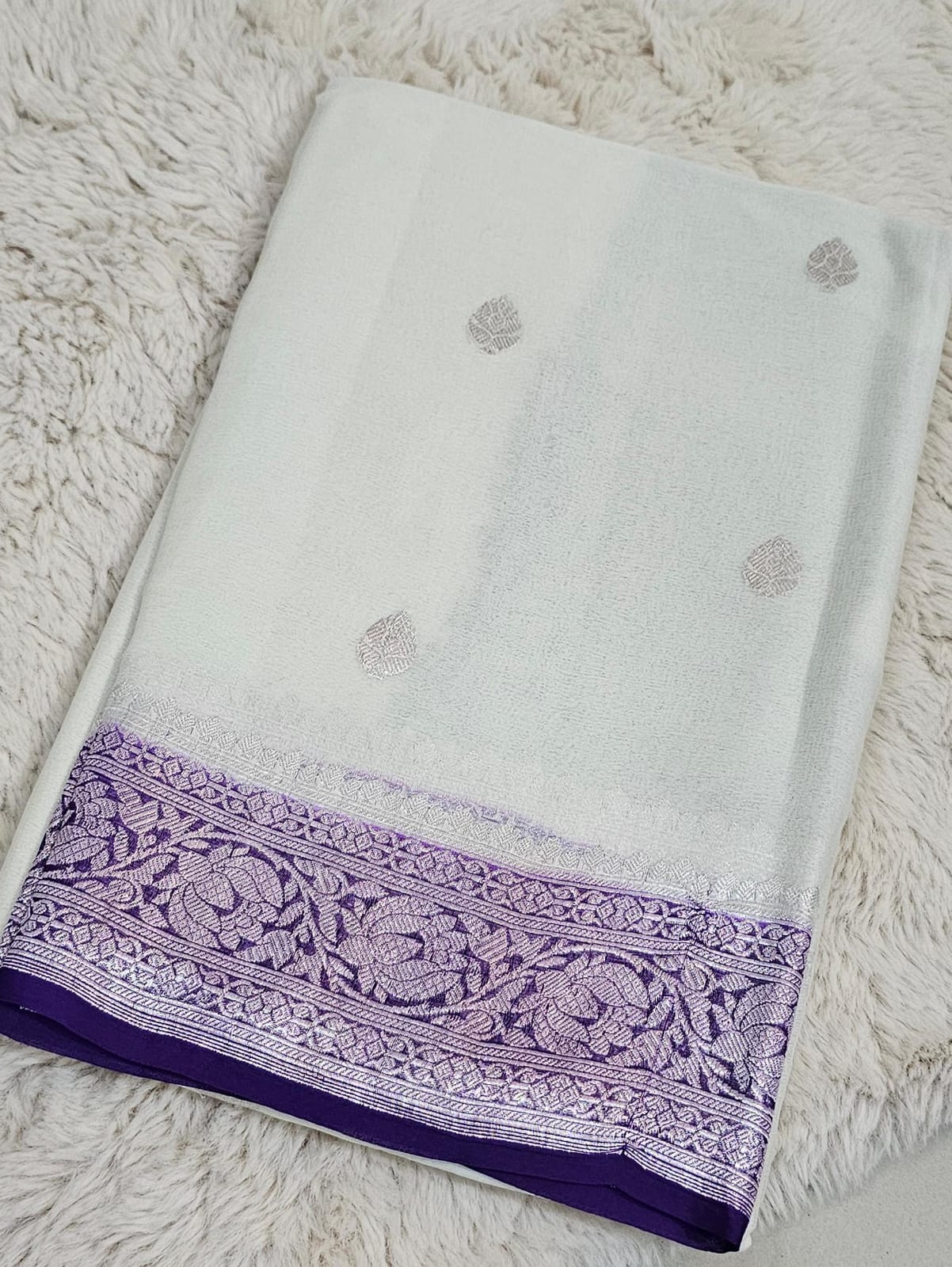 Khadi Chiffon Banarasi Saree