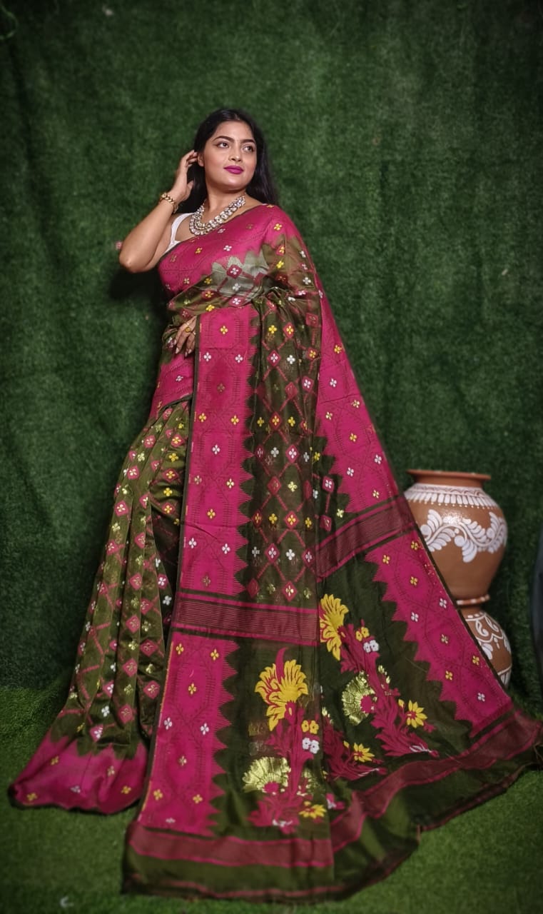Elegant Dhakai Jamdani Sarees