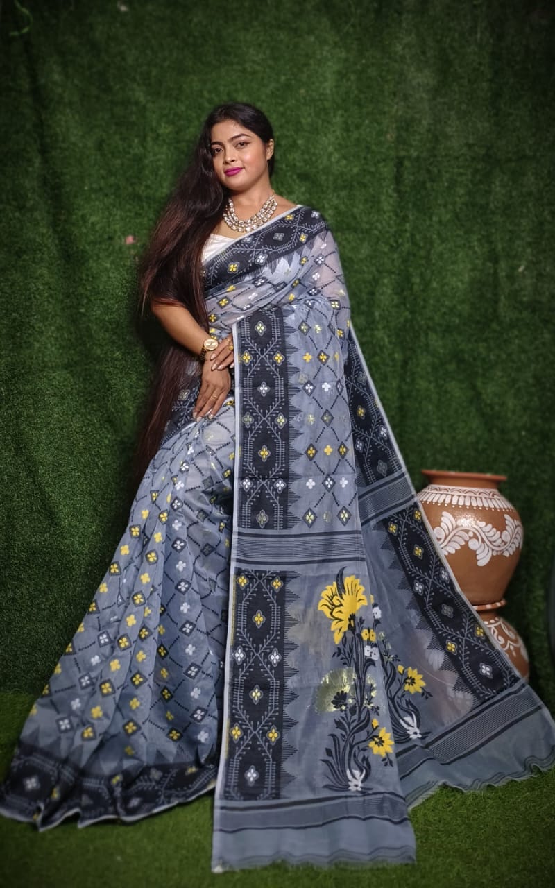 Elegant Dhakai Jamdani Sarees