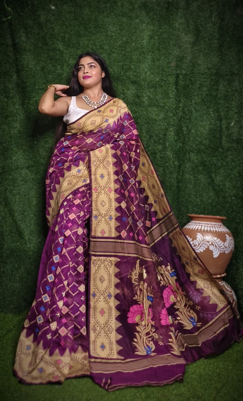 Elegant Dhakai Jamdani Sarees