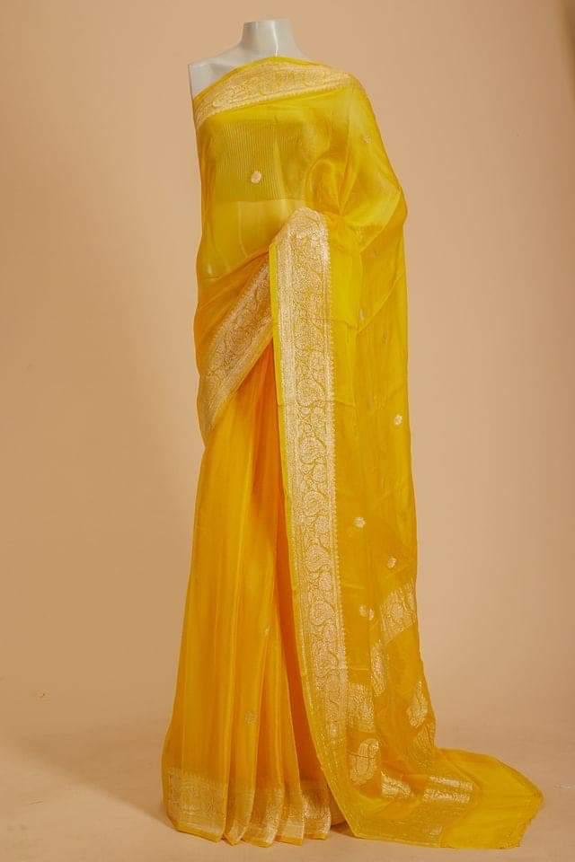 Banarasee Sheer Embroidered Saree