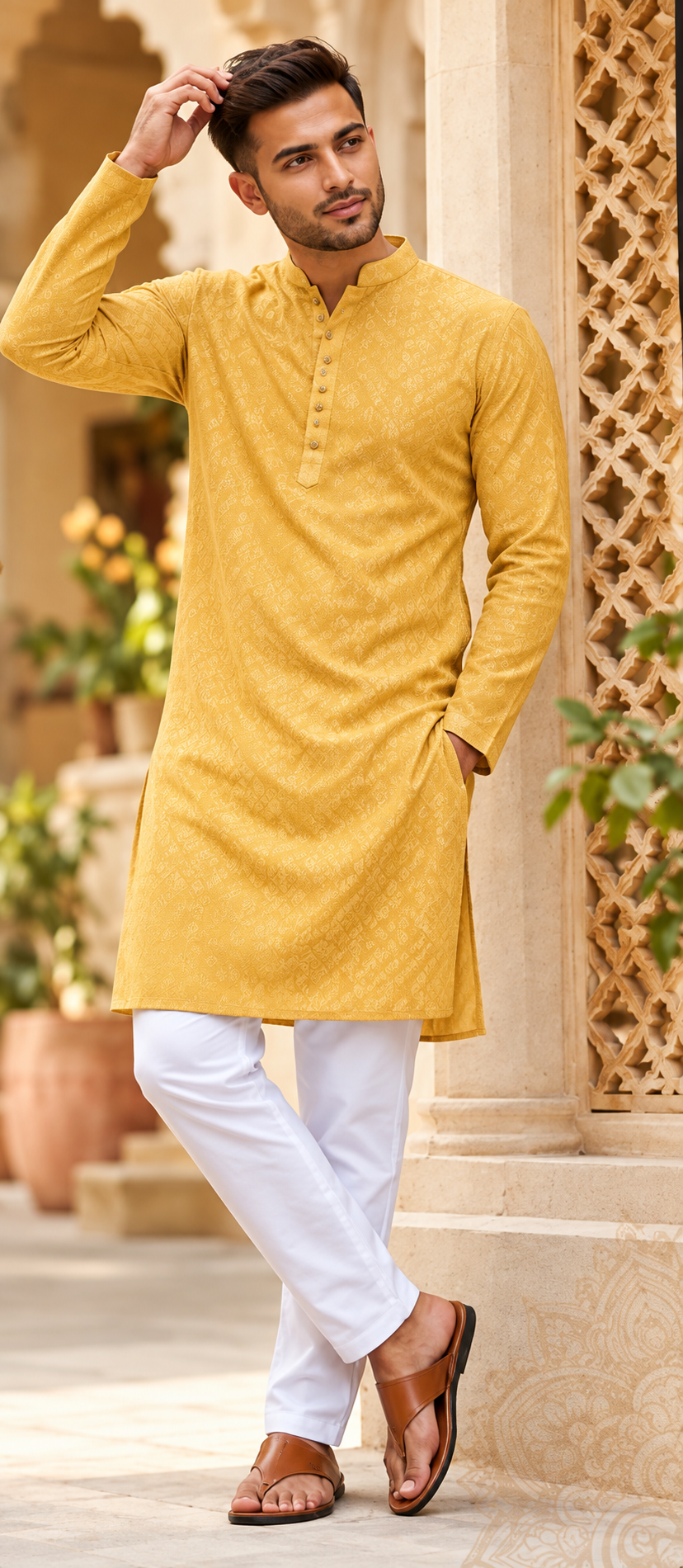 buy Pure Cotton Mens Kurta online