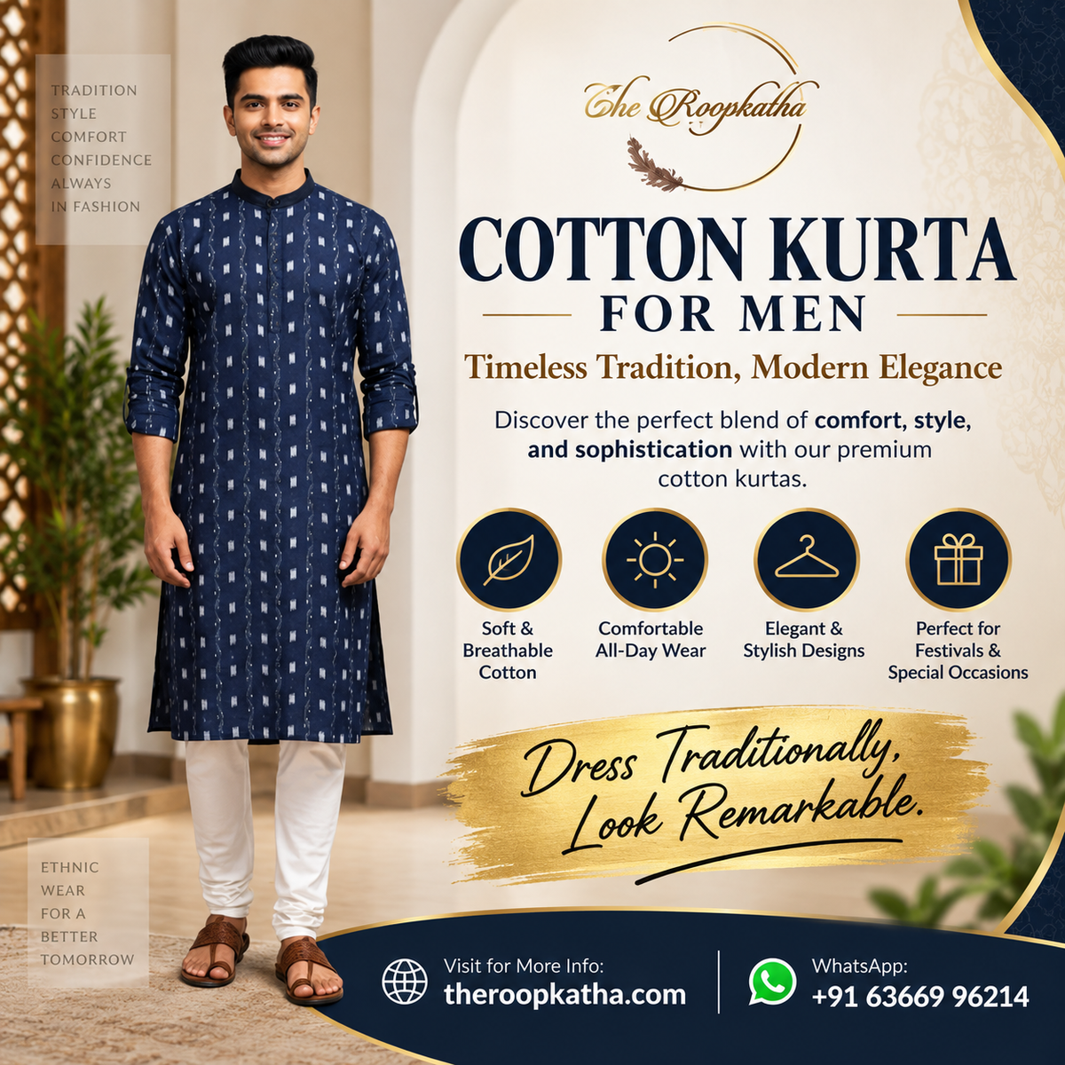 buy cotton kurta for men online
