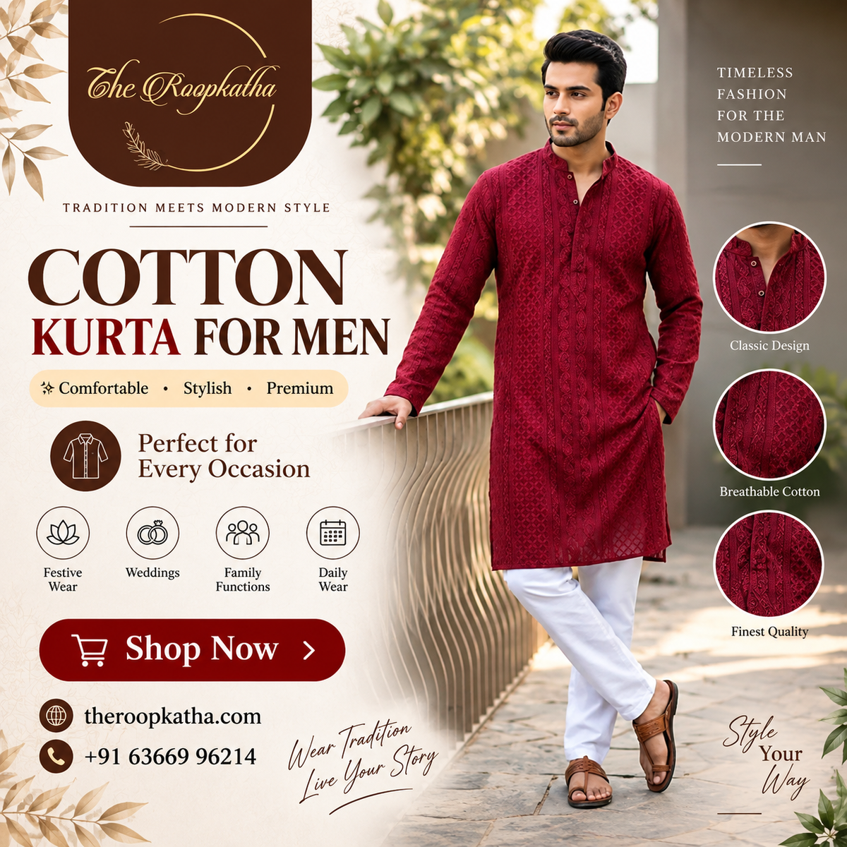 buy pure cotton kurta online