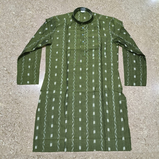Olive Green Sambalpuri Kurta