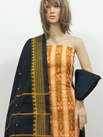 Sambalpuri Cotton Suit Set with Woven Dupatta