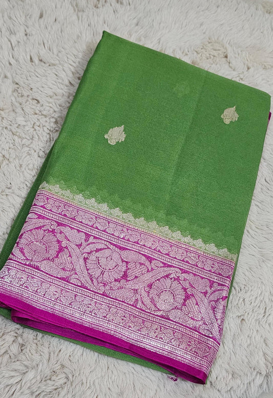 Khadi Chiffon Banarasi Saree