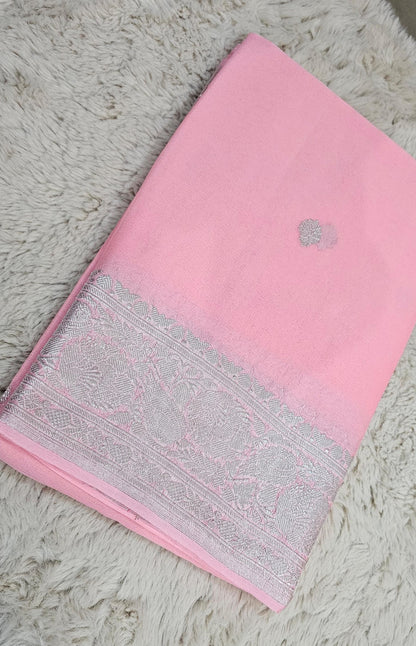Khadi chiffon banarasi sarees