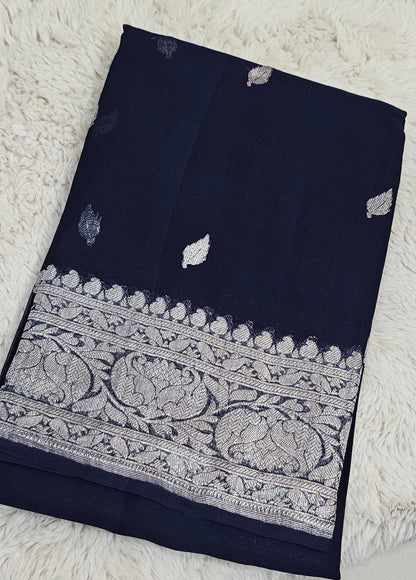 Khadi Chiffon Banarasi Saree