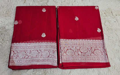 Khadi Chiffon Banarasi Saree