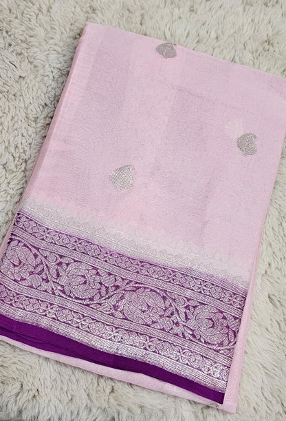 Khadi Chiffon Banarasi Saree