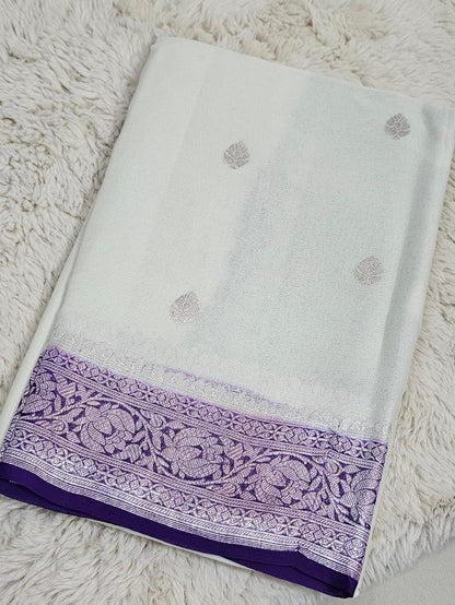 Khadi Chiffon Banarasi Saree