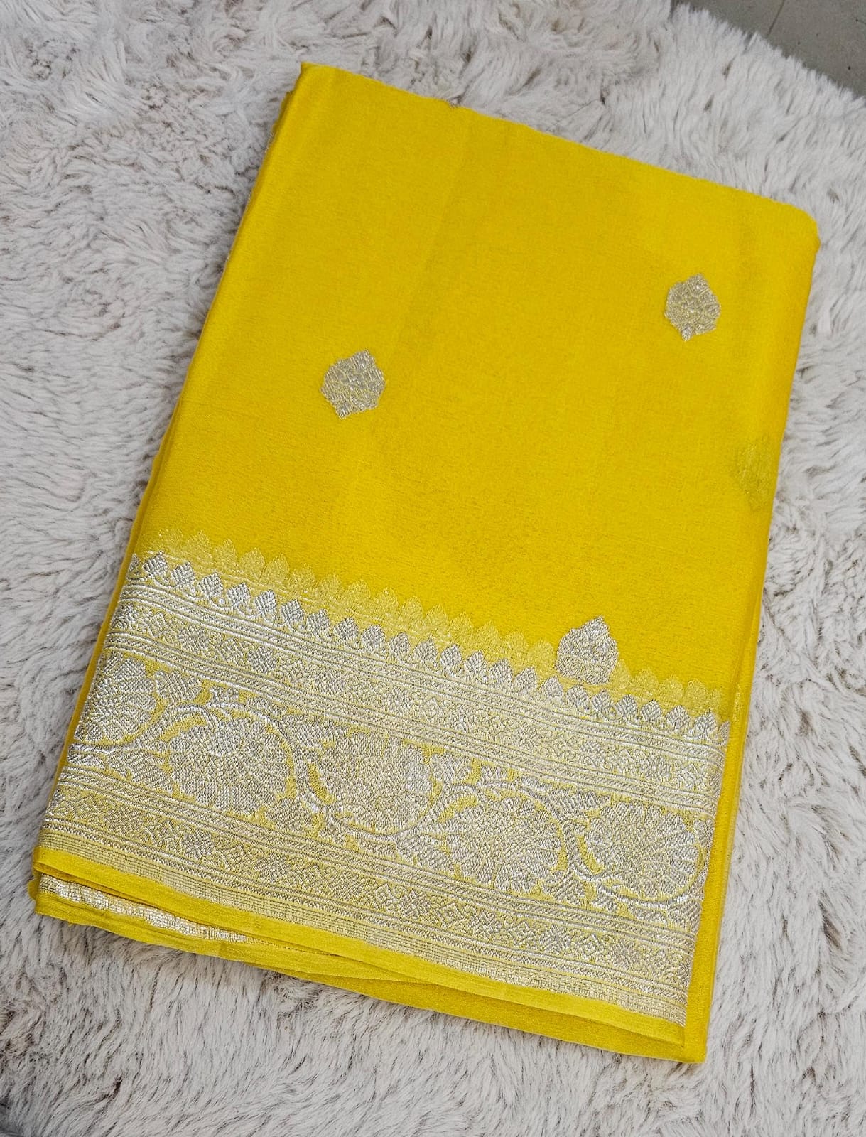 Khadi Chiffon Banarasi Saree