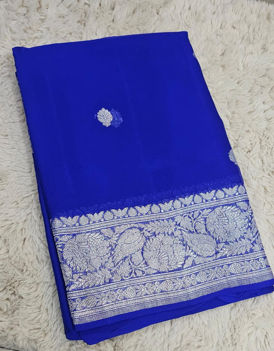 Khadi chiffon banarasi sarees