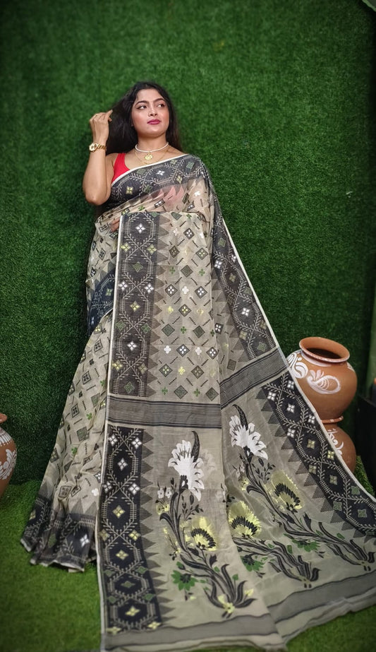 Elegant Dhakai Jamdani Sarees