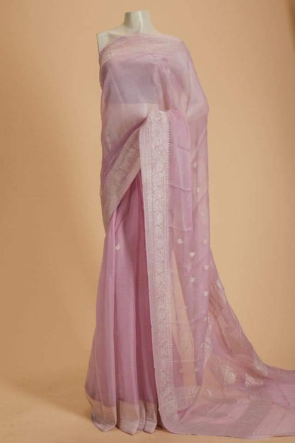Banarasee Sheer Embroidered Saree