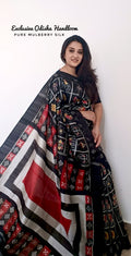 Jayanti Saree Collection – Elegant Black & Ivory Odisha Handloom Silk Saree