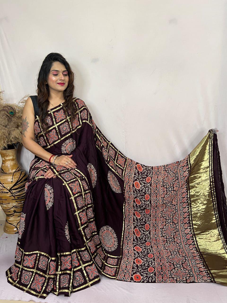 Ajrakh modal silk