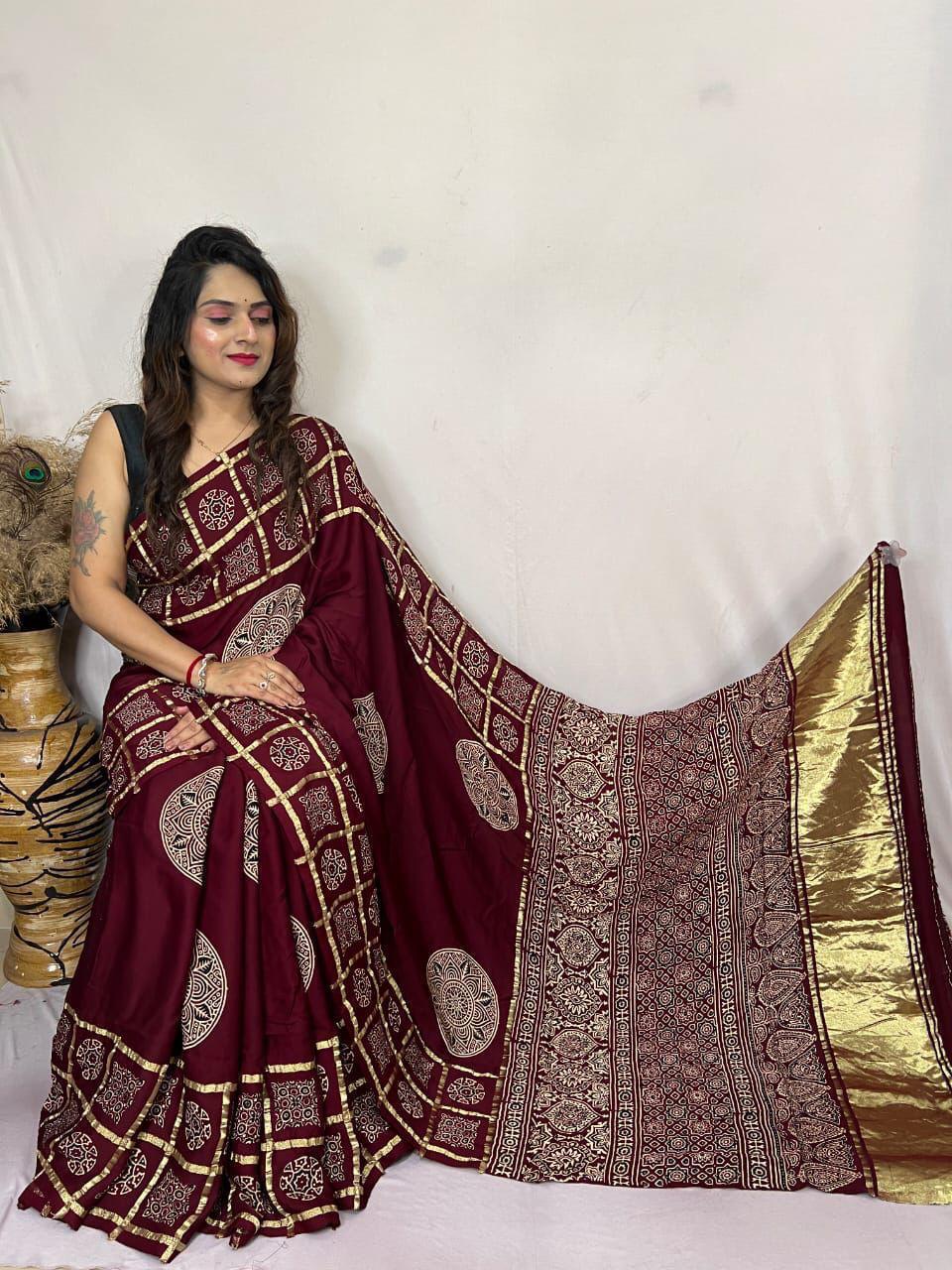 Ajrakh modal silk