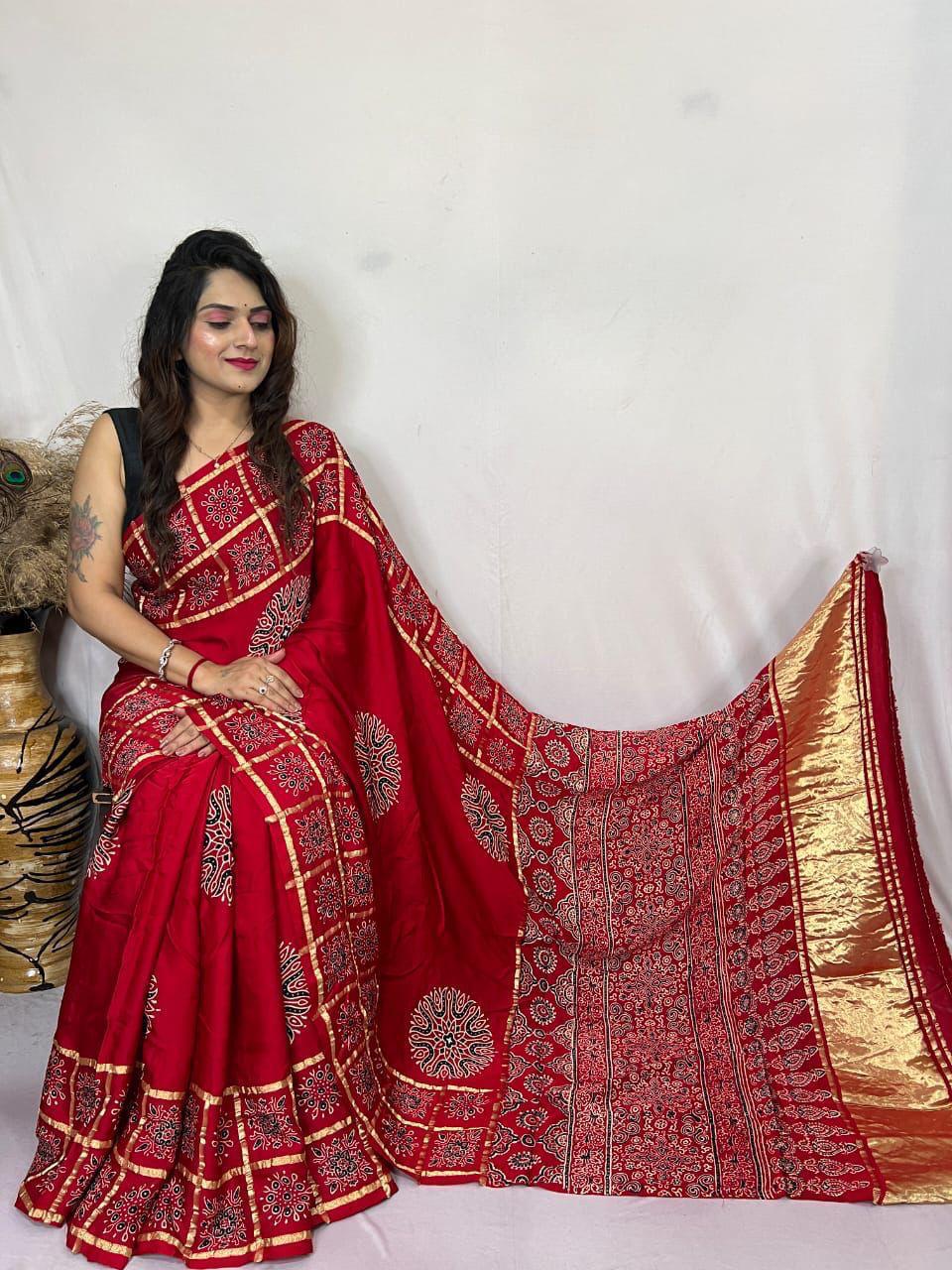 Ajrakh modal silk