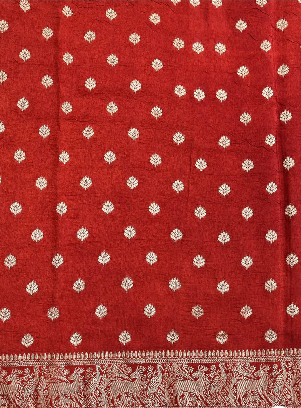 Ajrakh dola silk saree