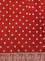 Ajrakh dola silk saree