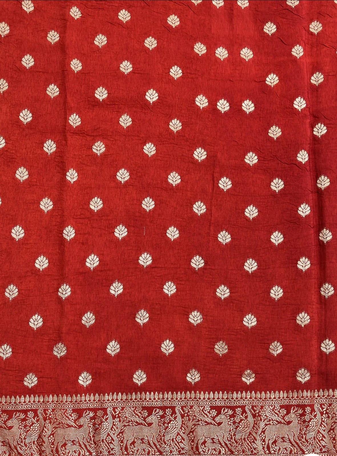 Ajrakh dola silk saree